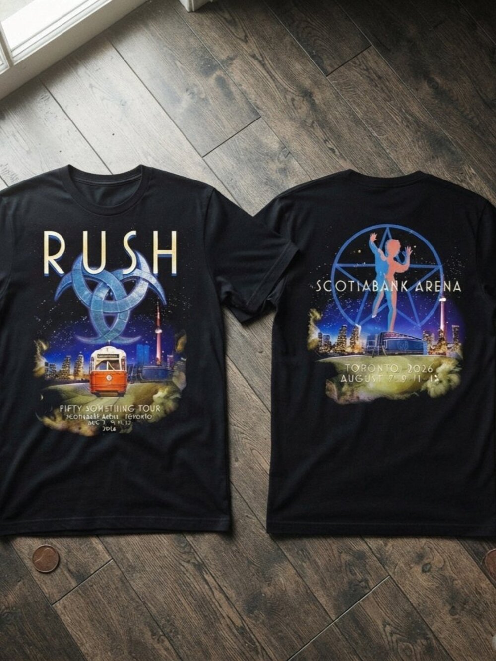 Rush Scotiabank Arena Toronto 2026 Tour Vintage Black T-Shirt